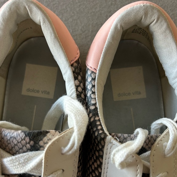 DOLCE VITA women’s SNEAKERs NINO snakeskin white tan, Size 7.5 - Picture 6 of 6